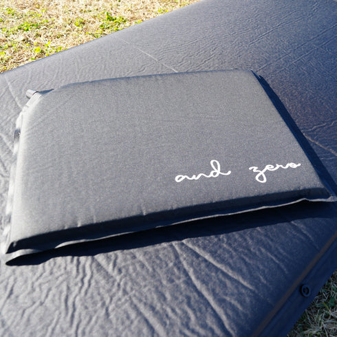 andzero クッション 座布団 インフレータブル エアクッション【2個セット】 アウトドア 高密度ウレタンフォーム 幅40㎝x奥行30x高さ2.5㎝